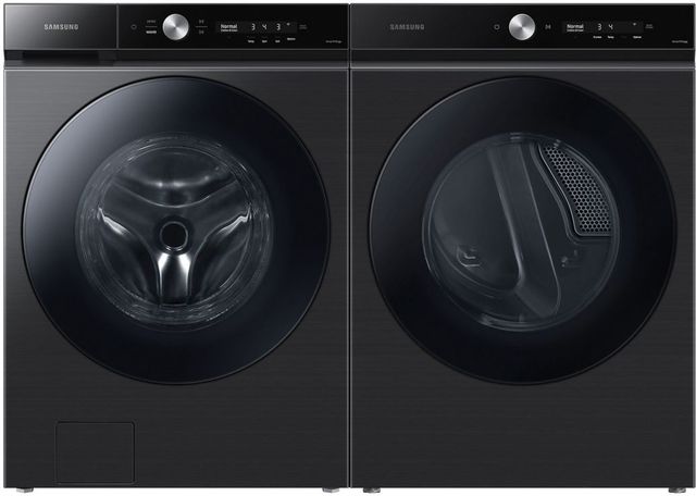 Samsung Bespoke 8700 Series Brushed Black Front Load Laundry Pair-0