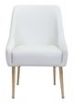Zuo® Mira White/Gold Dining Chair-1