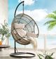 ACME Furniture Vasant Beige/Black Fabric/Metal/Rope Outdoor Hanging Chair-1