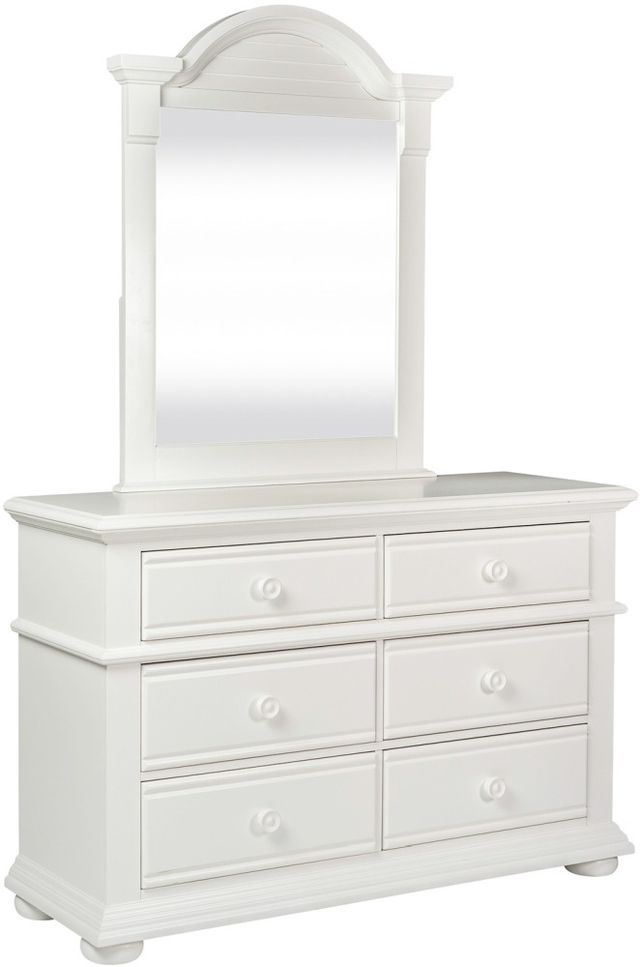 Liberty Furniture Summer House Oyster White Youth Dresser and Mirror-0