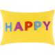 Surya Happy Bright Yellow 13"x20" Toss Pillow with Down Insert-0