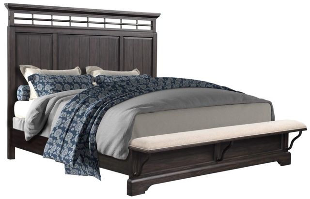 Bernards Bellamy Lane 3-Piece Dark Brown Queen Panel Bed Set-1
