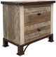 International Furniture Direct Antique 4-Piece Brown Hand Distressed Queen Bedroom Set-3
