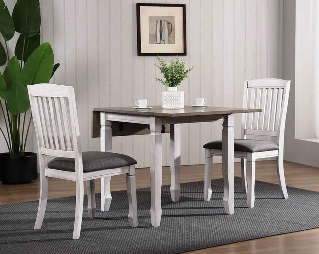 Urban Styles Furniture Lakeview Gray/Ivory Drop Leaf Table-1