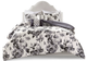 Olliix by Intelligent Design Black and White Full/Queen Dorsey Floral Print Comforter Set-0