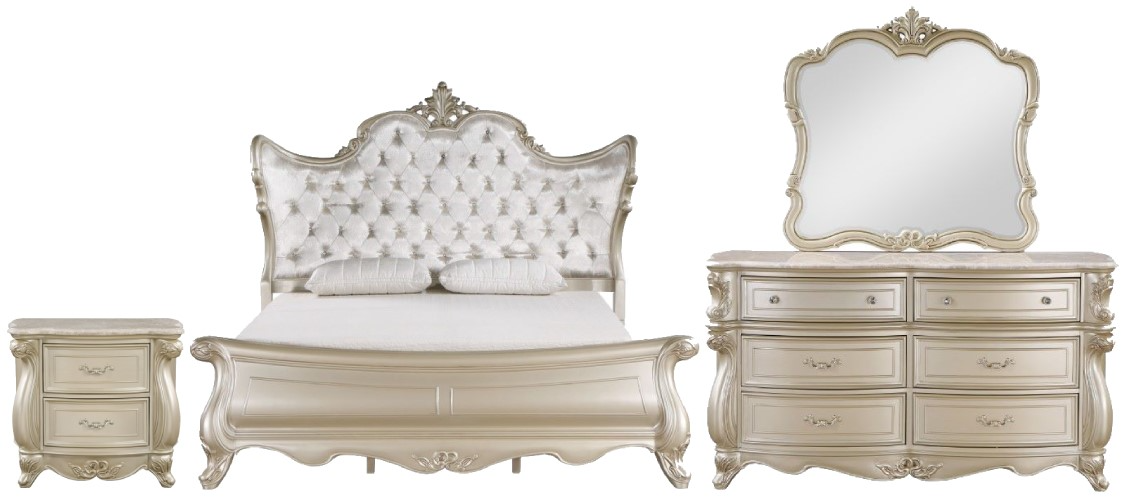 Champagne king bedroom set discount