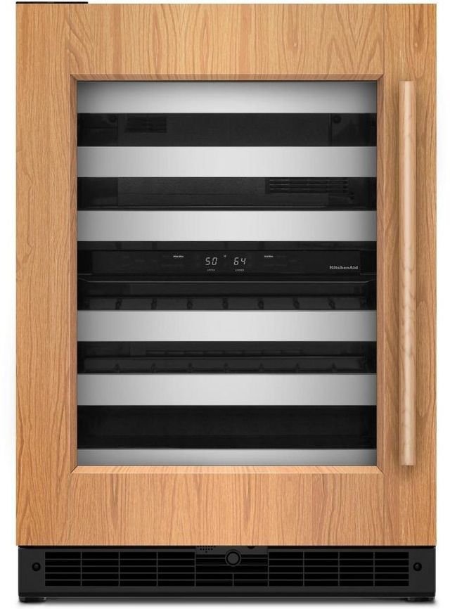 KitchenAid® 24'' Panel Ready Built-In Undercounter Wine Cooler-0