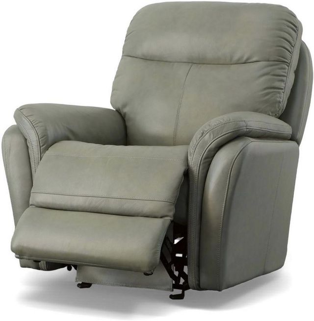 Flexsteel® Zoey Gray Power Gliding Recliner with Power Headrest-2
