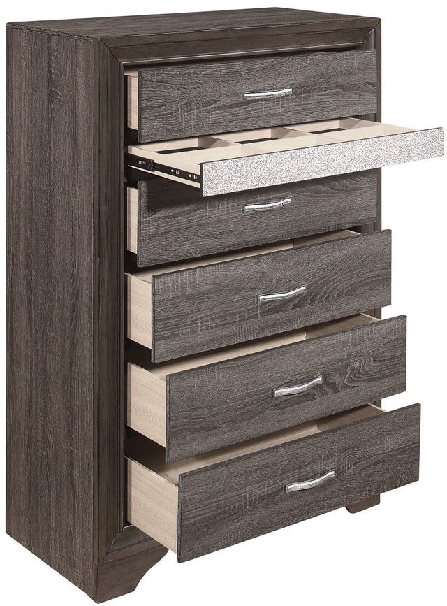 Homelegance® Luster Gray/Silver Glitter Chest-3
