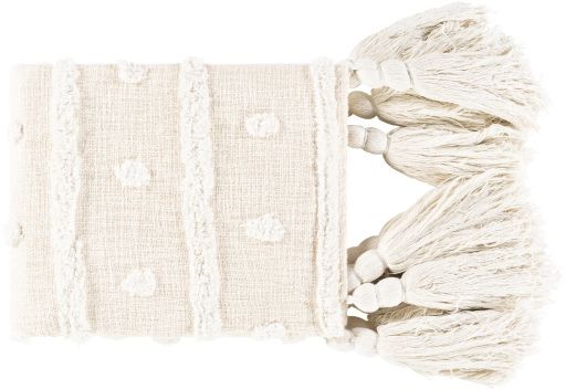 Surya Dallan Cream 50"x60" Throw Blanket-0