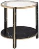 ACME Furniture Thistle Glass Top End Table with Black and Champagne Base-0