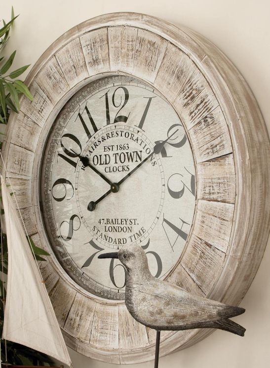 Deco Marche Brown Round Wall Clock-4