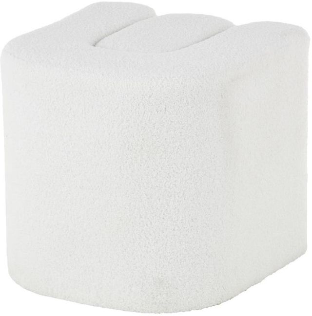 Deco Marche White 18" Ottoman-1