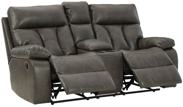 Signature Design by Ashley® Willamen Quarry Reclining Loveseat with Console-0