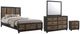 Elements International Harlington 4-Piece Walnut Full Panel Bedroom Set-0