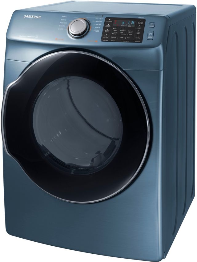 Samsung 7.4 Cu. Ft. Azure Blue Front Load Gas Dryer-3