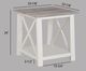 Crown Mark Thelma 3-Piece Weathered Gray Occasional Table Set with White Base-3