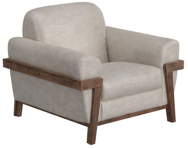 International Furniture Direct Loft Ivory/Brown Accent Chair-0