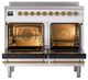 Ilve® Nostalgie II Noblesse 40'' Custom RAL Color Pro Style Induction Range with Brass Trim-1