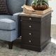 Hammary® Hancock Brown Charging Chairside Table with Black Base-1