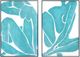 Classy Living 2-Piece Turquoise Matisse-Inspired Nudes Duo Wall Art Set-0