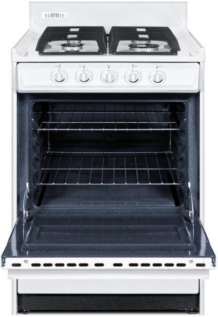 Summit® 24” White Freestanding Gas Range-1