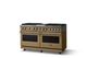 Viking® 5 Series 60" Golden Hour Pro Style Dual Fuel (NG) Range with Brushed Brass Trim-2