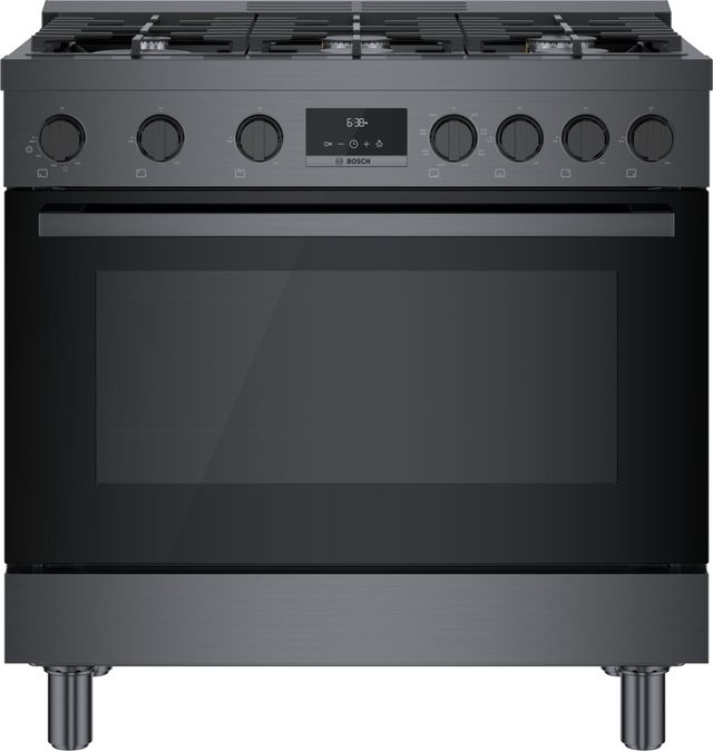 Bosch® 800 Series 36" Black Stainless Steel Pro Style Dual Fuel Range-0