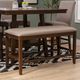 Powell® Seneca Brown Counter Backless Bench-1