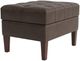 Bassett® Furniture Customizable Dover Sable 25" Rectangle Tufted Leather Ottoman-2