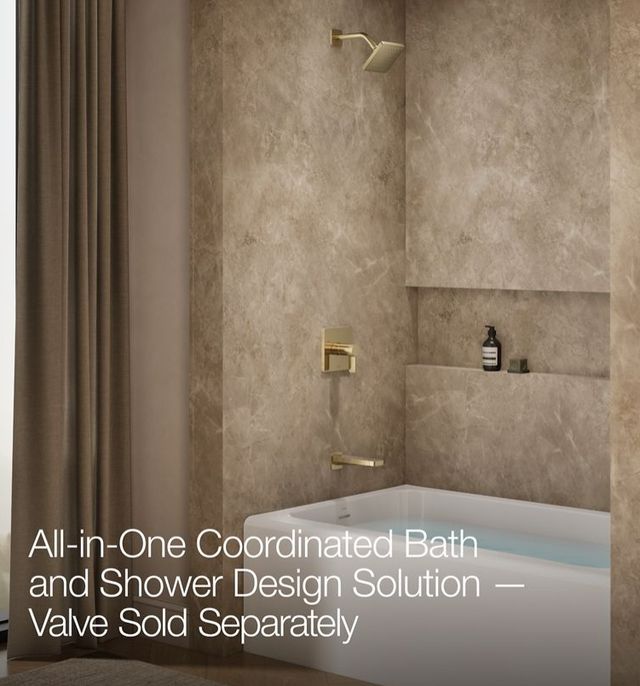 KOHLER® Parallel® Rite-Temp® Vibrant French Gold 2.5 GPM Bath and Shower Trim Kit-3