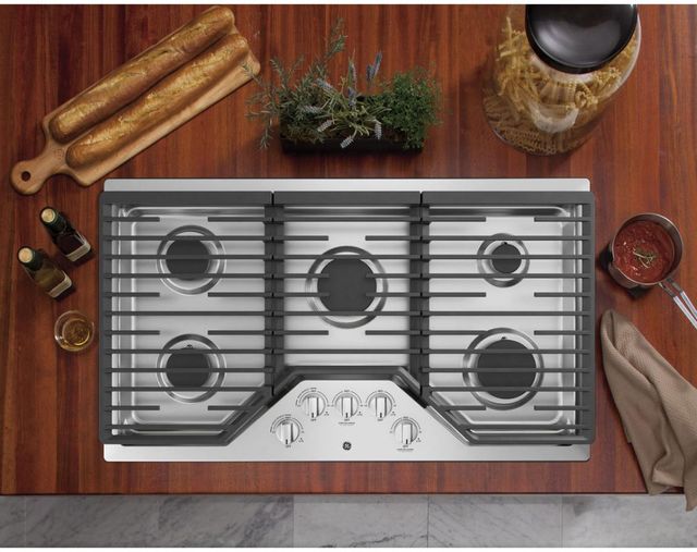 GE® 36" Stainless Steel Built-In Gas Cooktop-8