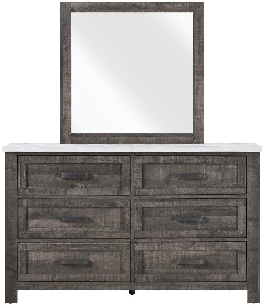 Mazin Furniture Beowulf Rustic Grey Mirror-2