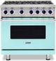 Viking® 7 Series 36" Bywater Blue Pro Style Natural Gas Range-0