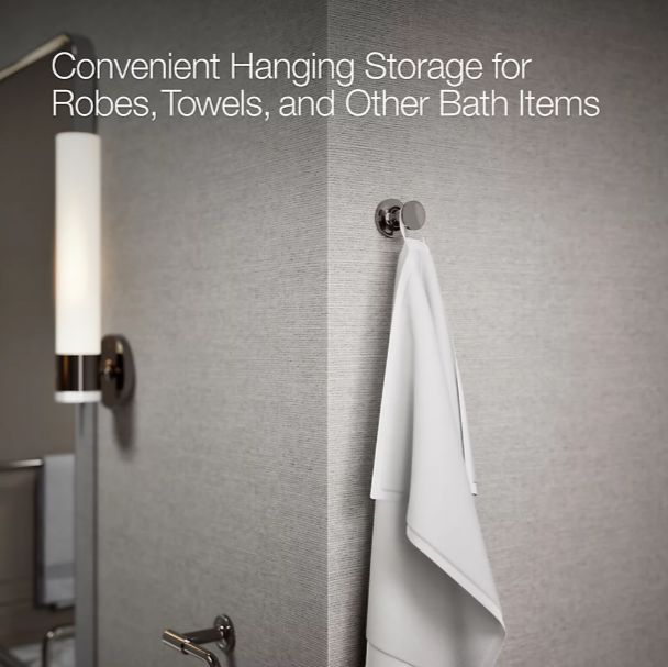KOHLER® Purist® Vibrant Titanium Robe Hook-3