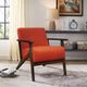 Homelegance® August Dark Walnut/Orange Accent Chair-1