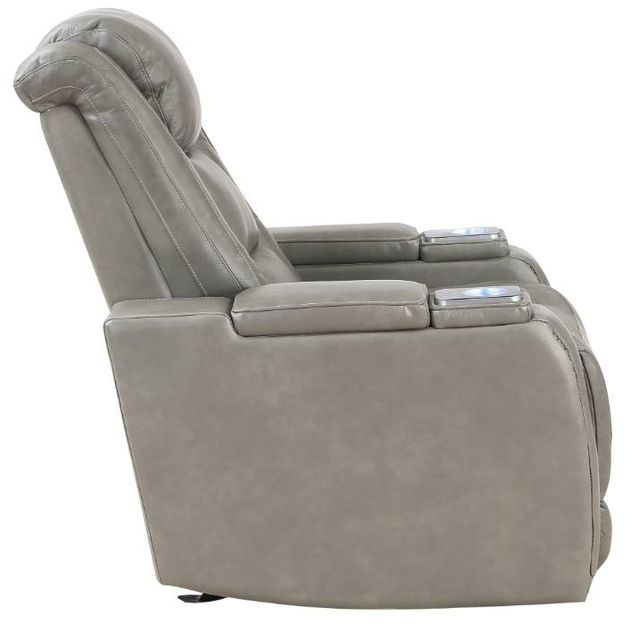 New Classic® Home Furnishings Breckenridge Light Gray Power Glider Recliner-2