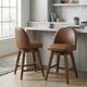 Powell® Brynn 2-Piece Brown Big and Tall Swivel Counter Stool Set-1