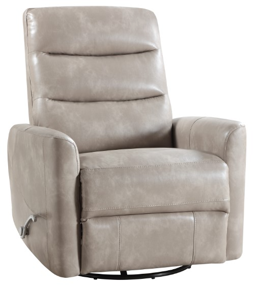 yokunero　　0118 New Classic® Home Furnishings Takami Gray Manual Swivel Recliner