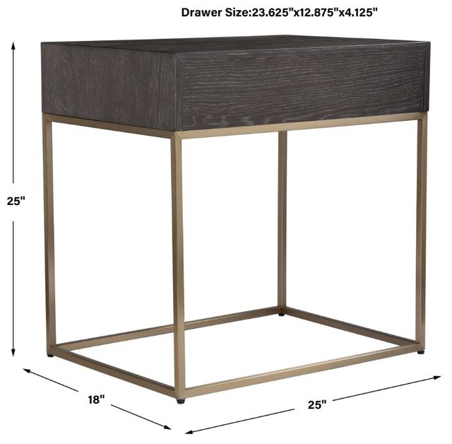Uttermost® Armistead Dark Walnut Side Table-2