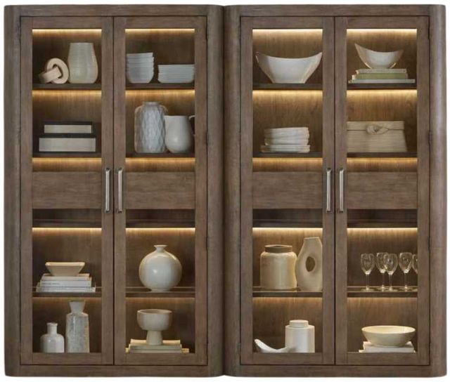Liberty Furniture South Bend 2-Piece Burnished Clay Bunching Display Cabinet Set-0