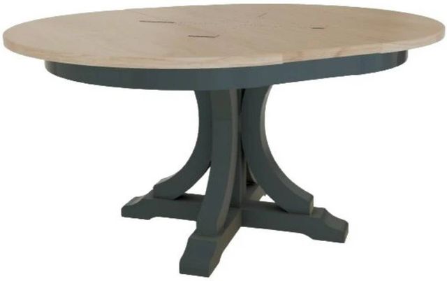 Mavin Customizable 42" x 42" Round Extendable Dining Table with 12" Leaf-0