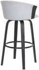 Armen Living Diana Light Gray/Black Swivel Bar Stool-3