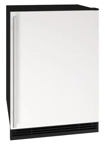 U-Line® White Solid 24" Reversible Hinge Compact Refrigerator-0