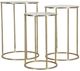 Jofran Inc. Global Archive Riviera 3-Piece White Nesting Table Set with Gold Base-0