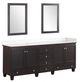 Furniture of America® Oliva Espresso/White Vanity Set with Mirror-0