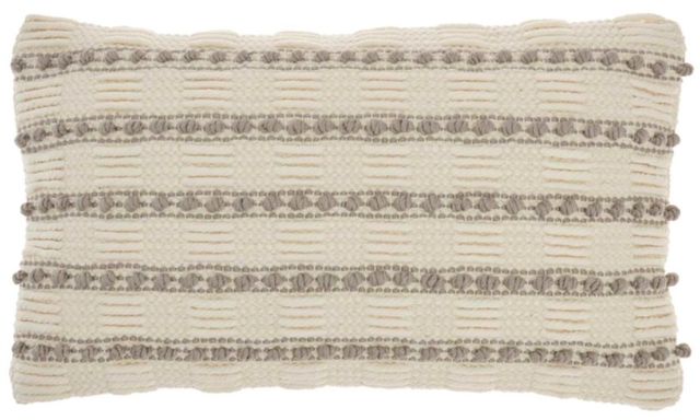 Nourison Home™ Lifestyle Light Gray 12" Throw Pillow-0