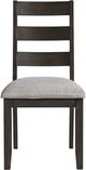 Intercon Beacon Charcoal/Walnut Ladder Dining Side Chair-2