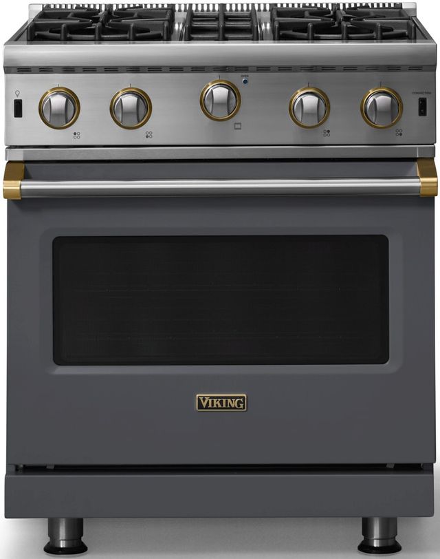 Viking® 5 Series 30" Cast Black Liquid Propane Pro Style Gas Range-0