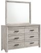 Elements International Eleanor White Dresser and Mirror -0